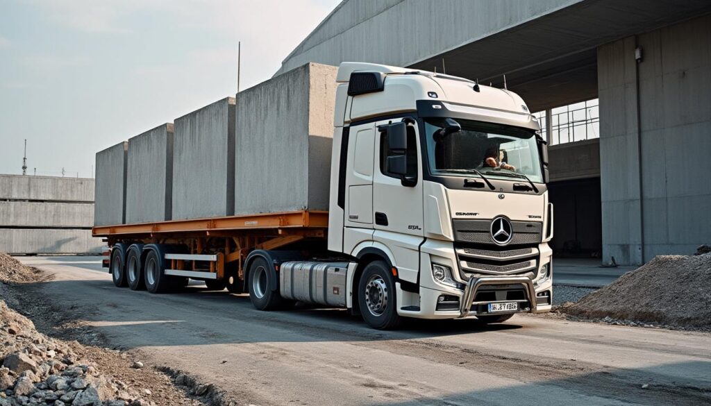 Conseils pour l’expédition par camion des éléments préfabriqués en béton