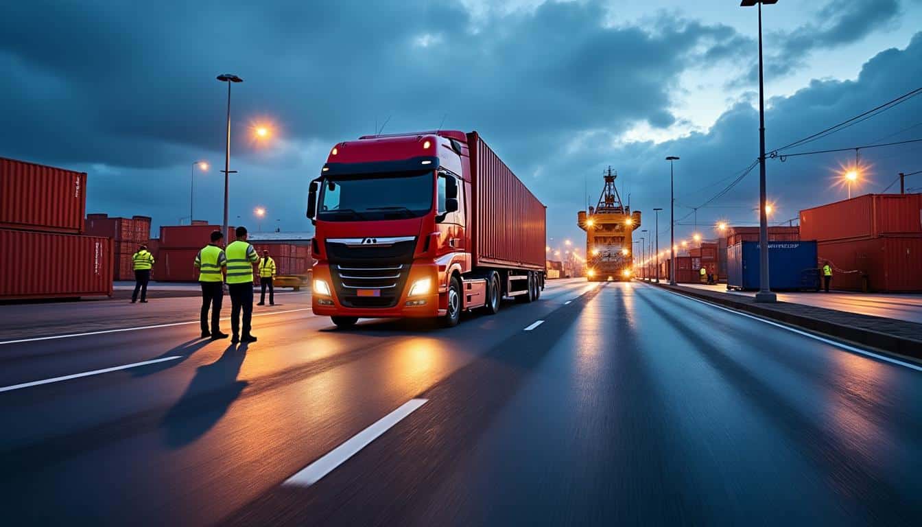 Illustration: Comprendre le fonctionnement du transport de conteneur par camion dans la chaîne logistique