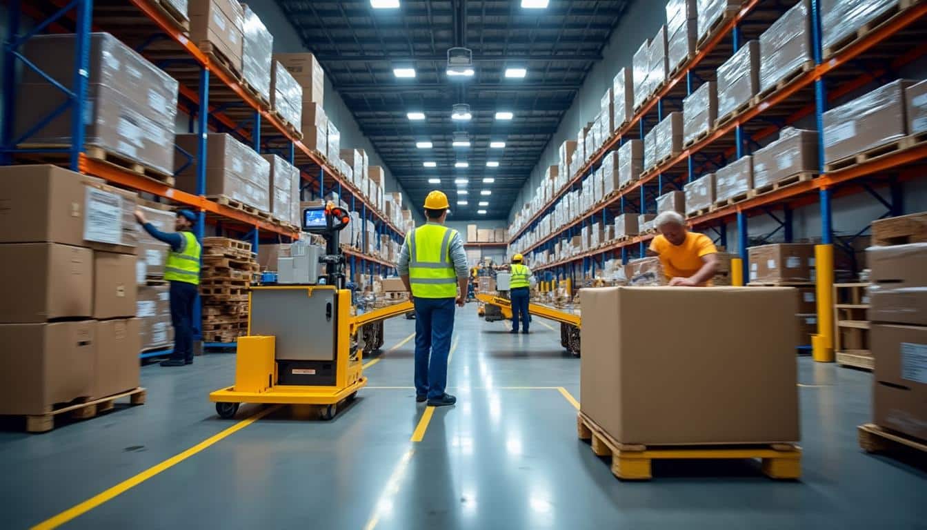 Illustration: Équipements indispensables pour aménager un entrepôt fonctionnel