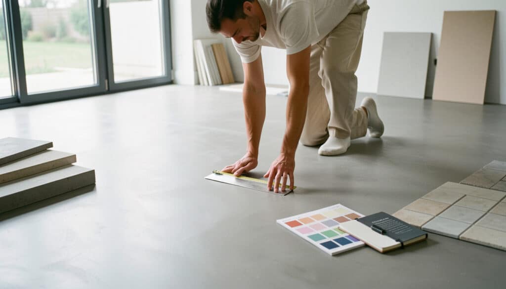 Prix du béton ciré au m² selon la pose et le support